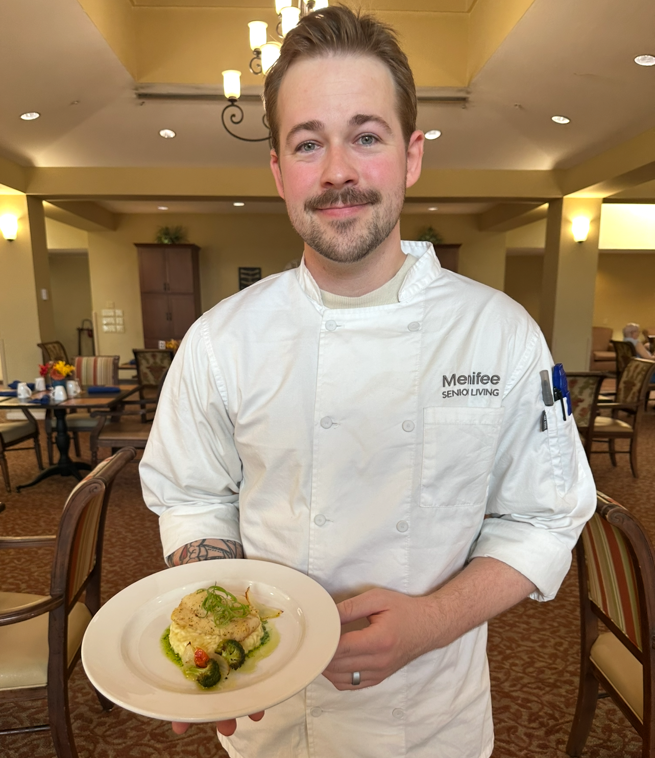 senior living dining with Chef Matthew